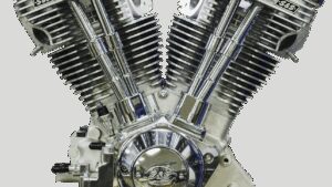 S&S CYCLE V124 Long Block Engine - Chrome/Natural - Big Twin | Custom Chasis w/Alternator-Style Primary