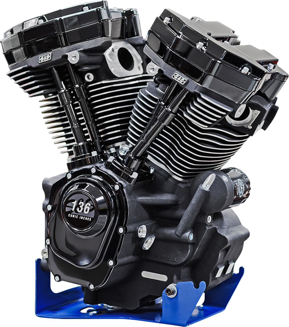 S&S CYCLE MK136 Black Edition Engine - 550G Gear Drive - Oil Cooled - Race Only - M8 Touring