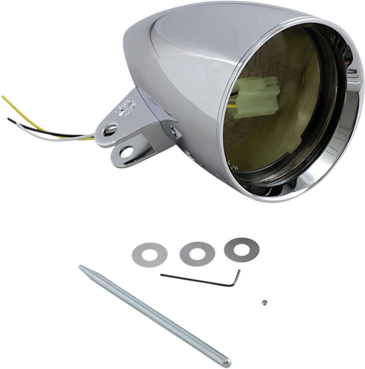 HEADWINDS 4 1/2" Headlight Housing - Chrome - Concours Rocket Smooth