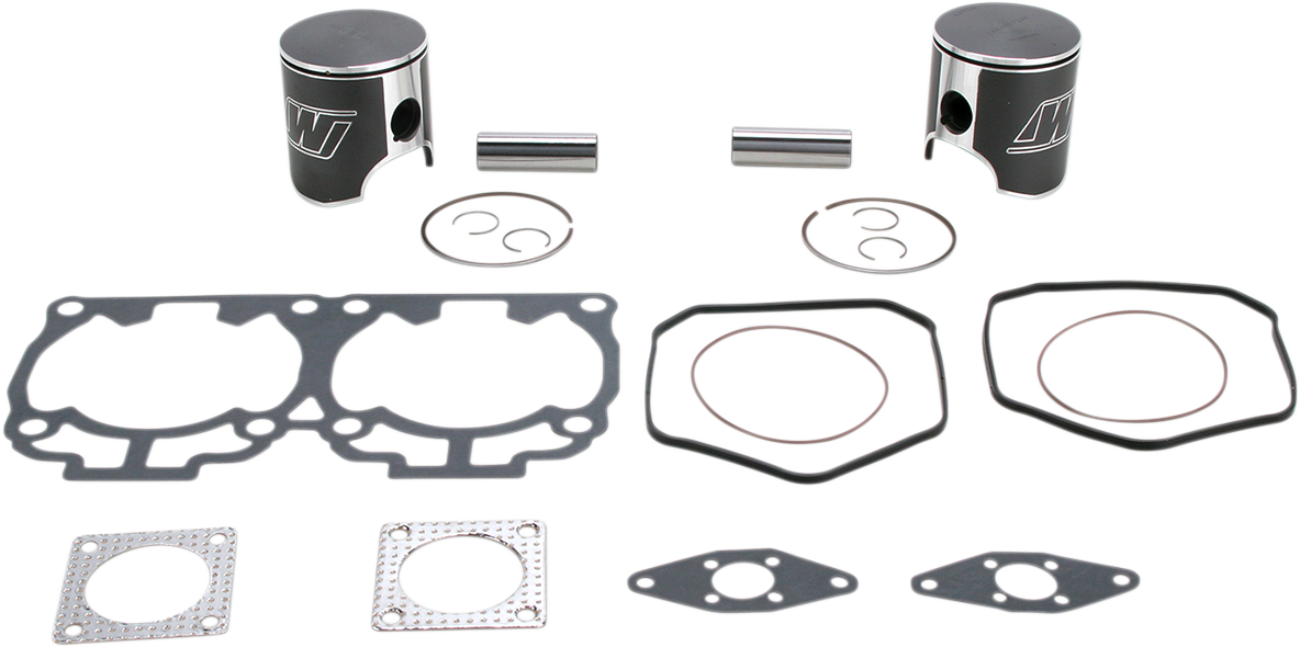 WISECO Piston Kit with Gaskets - 72.00 mm - 593 H.O. Engine Type - Ski-Doo