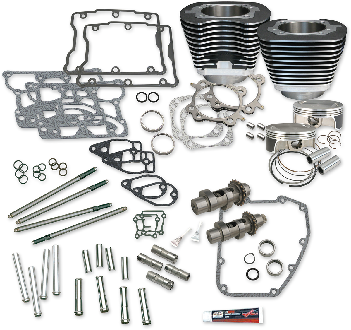 S&S CYCLE 106" Hot Set Up® Kit - 3.967" Bore - Wrinkle Black - Twin Cam