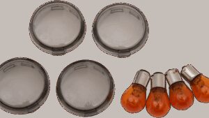 DRAG SPECIALTIES Smoked Bullet Lens Kit - '00-'23