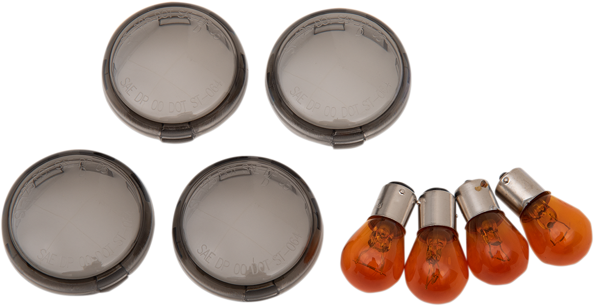 DRAG SPECIALTIES Smoked Bullet Lens Kit - '00-'23