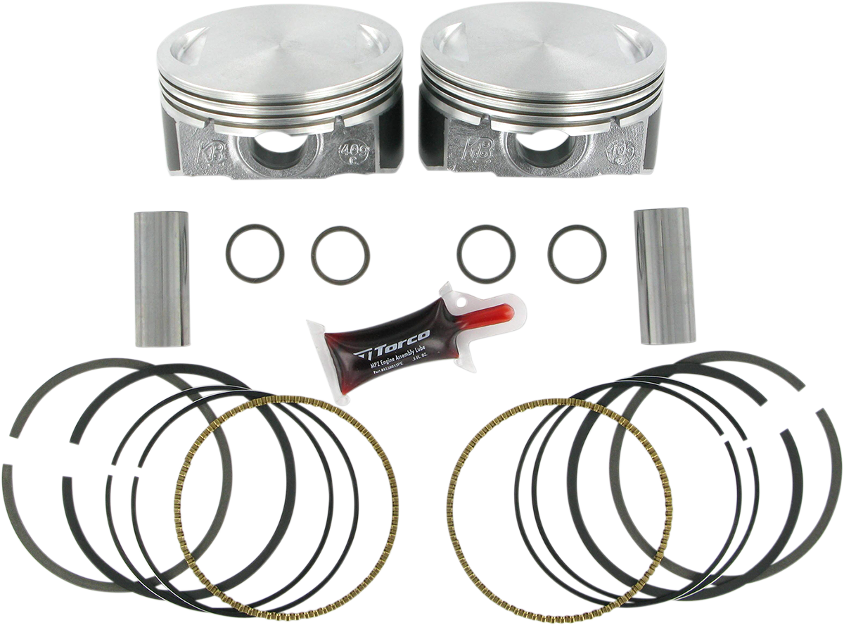 KB PERFORMANCE Piston Kit - 3.875" +0.010" - 10.0:1 CR - 103" Twin Cam | 96" Twin Cam Big Bore