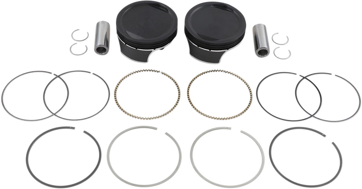 WISECO Piston Kit - 3.875" - 103 Cubic Inch | 96 Cubic Inch Bored to 103 Cubic Inch - Twin Cam