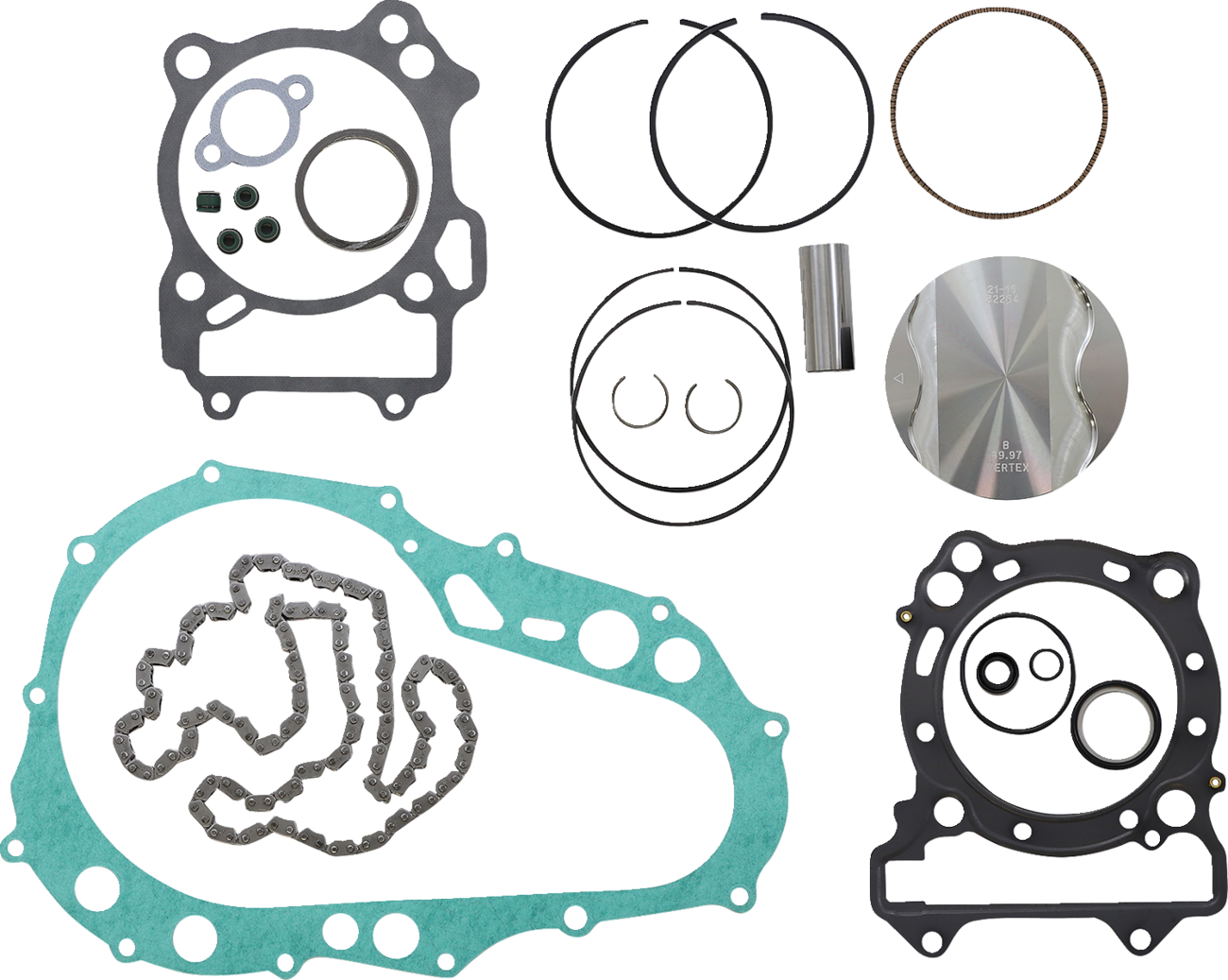VERTEX Top End Piston Kit - 89.97 mm - Arctic Cat | Kawasaki | Suzuki