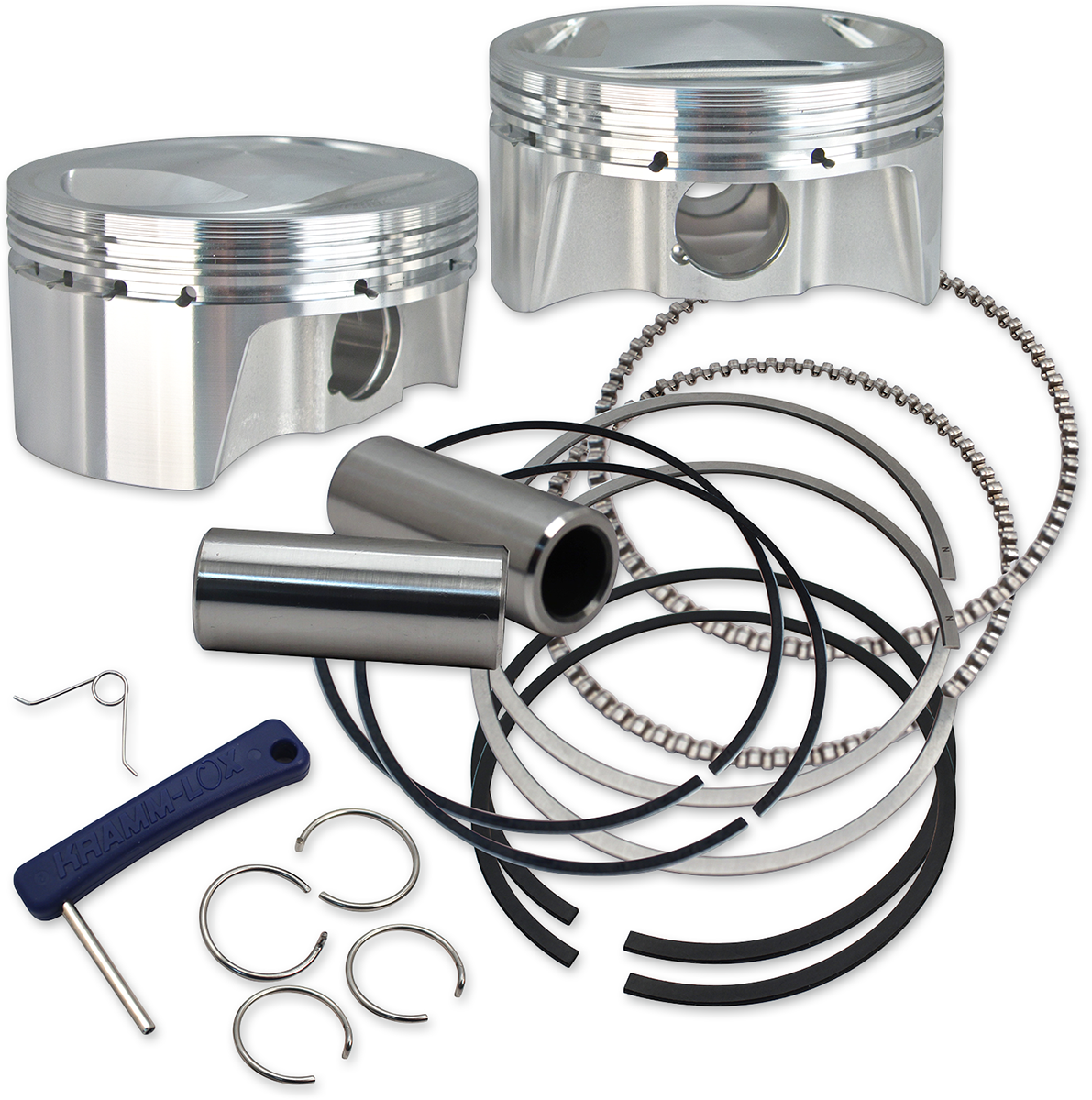 S&S CYCLE Big Bore Forged Piston Kit - 3.937" Bore - 98" Twin Cam - Standard
