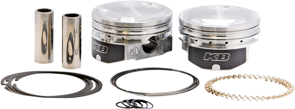 KB PERFORMANCE Piston Kit - 3.750" Standard - 8.8:1 CR - 88" Twin Cam