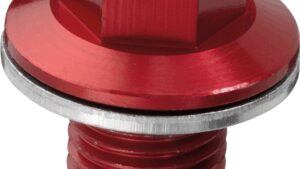 MOOSE OFFROAD Magnetic Drain Plug - Red - Kawasaki | Suzuki