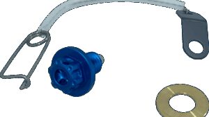 PSR Magnetic Drain Plug - M8 x 1.25 x 12 mm - Blue