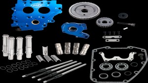 S&S CYCLE Cam Chest Kit w/o Cams Gear drive Oil cooled Chr PR TC 99-06