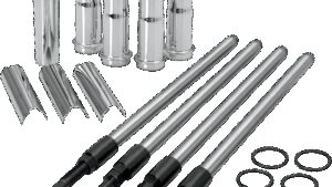S&S CYCLE Quickee Pushrod Kit with Chrome Covers - XL