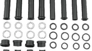 DRAG SPECIALTIES Pushrod Tube Kit - Black - XL