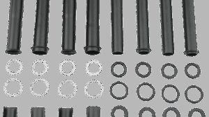 DRAG SPECIALTIES Pushrod Tube Kit - Black - XL