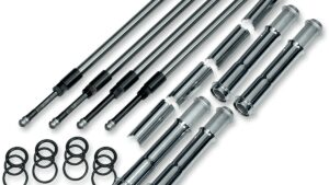 S&S CYCLE Quickee Pushrod Kit with Chrome Covers - M8