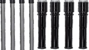 S&S CYCLE Quickee Pushrod Kit with Gloss Black Covers - M8