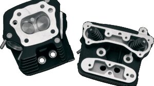 S&S CYCLE Performance Replacement Head - Low Compression (82 cc) - Wrinkle Black - Evolution Big Twin