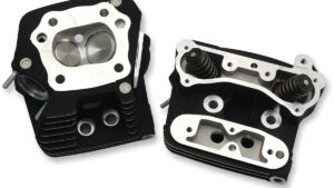 S&S CYCLE Performance Replacement Head - High Compression (76 cc) - Wrinkle Black - Evolution Big Twin