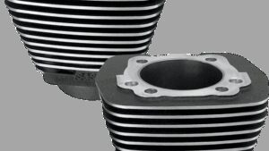 S&S CYCLE Cylinder - 3.500" - Wrinkle Black with Highlighted Fins - Evolution Big Twin