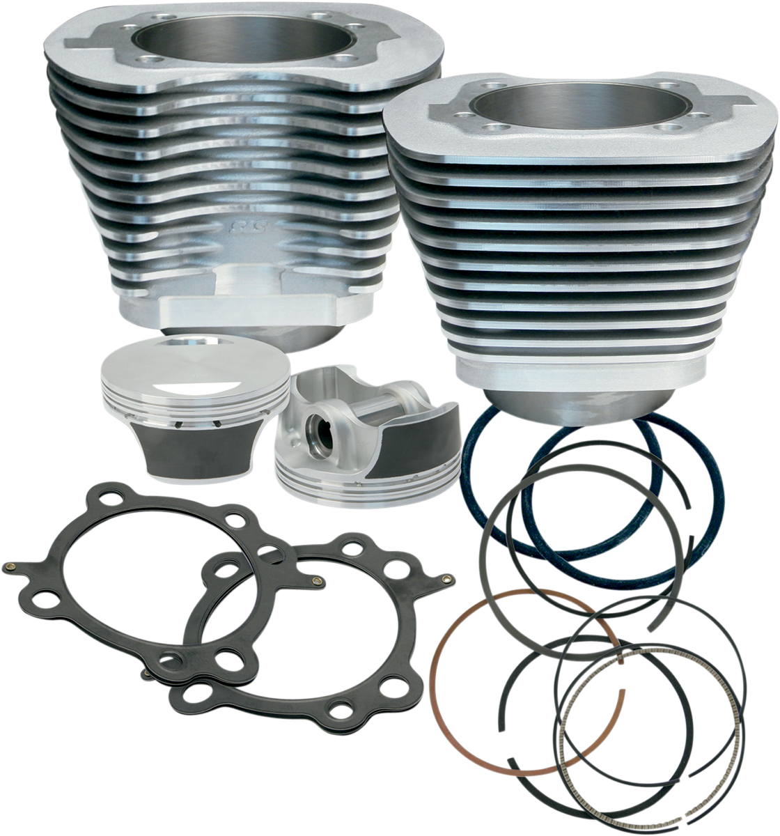 S&S CYCLE 97" Big Bore Cylinder Kit - Silver - Twin Cam