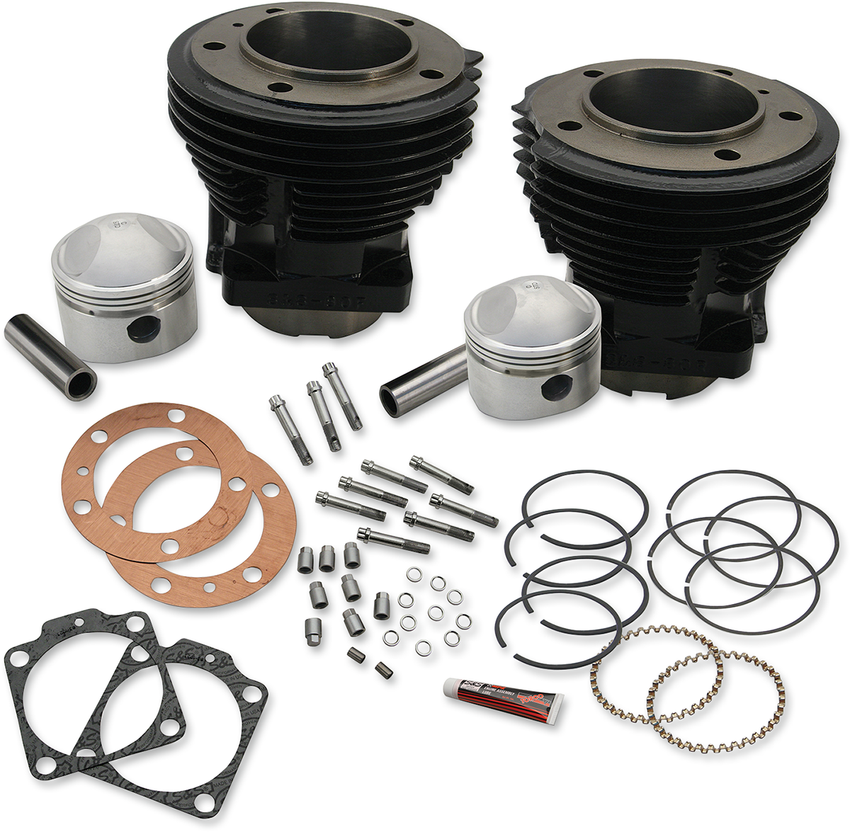 S&S CYCLE 3-7/16" Bore Cylinder and Stroker Piston Kit - Big Twin