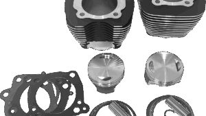 REVOLUTION PERFORMANCE, LLC Cylinder Kit - 98" - Big Bore - Black with Highlighted Fins - Twin Cam