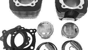 REVOLUTION PERFORMANCE, LLC Cylinder Kit - 107" - Big Bore - Black with Highlighted Fins - Twin Cam