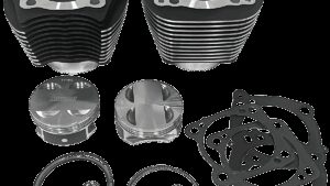 REVOLUTION PERFORMANCE, LLC Cylinder Kit - 128" - Big Bore - Black with Highlighted Fins - 114"/117" M8