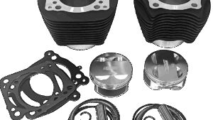 REVOLUTION PERFORMANCE, LLC Cylinder Kit - 128" - Big Bore - Black - 114"/117" M8