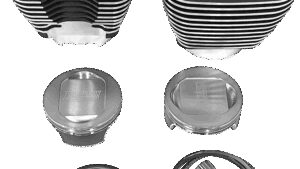 REVOLUTION PERFORMANCE, LLC Cylinder Kit - 117" - Black with Highlighted Fins - Twin Cam