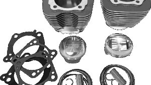 REVOLUTION PERFORMANCE, LLC Cylinder Kit - 117" - Granite with Highlighted Fins - Twin Cam