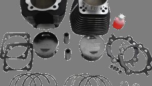 REVOLUTION PERFORMANCE, LLC Cylinder Kit - 131" - Black with Highlighted Fins - Twin Cam