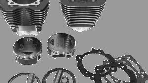 REVOLUTION PERFORMANCE, LLC Cylinder Kit - 131" - Granite with Highlighted Fins - Twin Cam