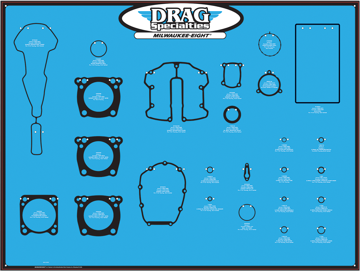 DRAG SPECIALTIES BOARD GASKET M8 MOTOR