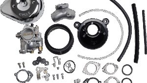 S&S CYCLE Super E Carburetor with Stealth Air Cleaner Kit - Chrome - Evolution Big Twin