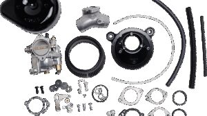 S&S CYCLE Super E Carburetor with Stealth Air Cleaner Kit - Gloss Black - Evolution Big Twin
