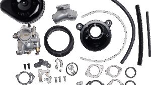 S&S CYCLE Super G Carburetor with Stealth Air Cleaner Kit - Gloss Black - Evolution Big Twin