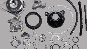 S&S CYCLE Super G Carburetor with Stealth Air Cleaner Kit - Chrome - Twin Cam