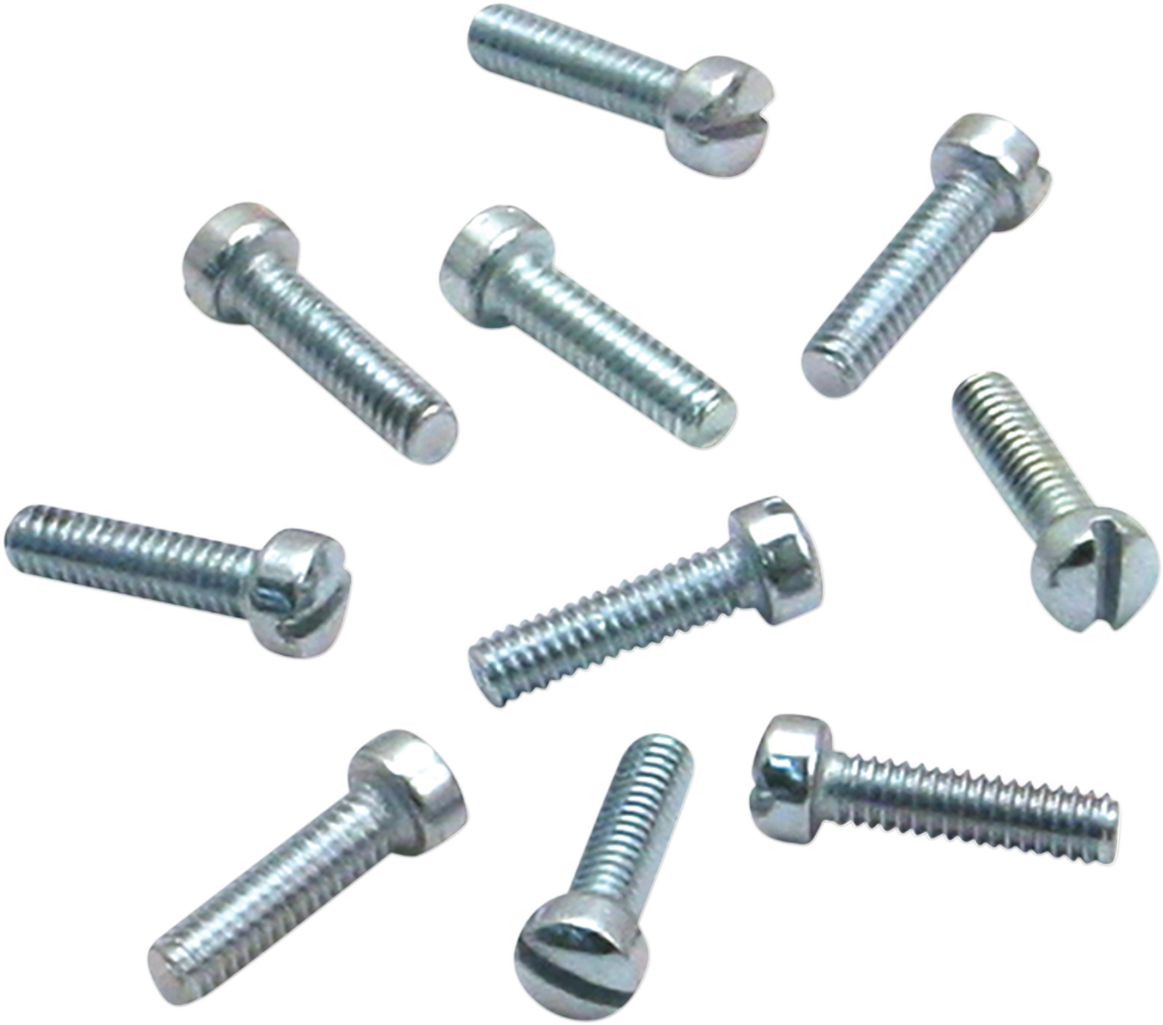 S&S CYCLE Slotted Flat Head Screws - 10-Pack