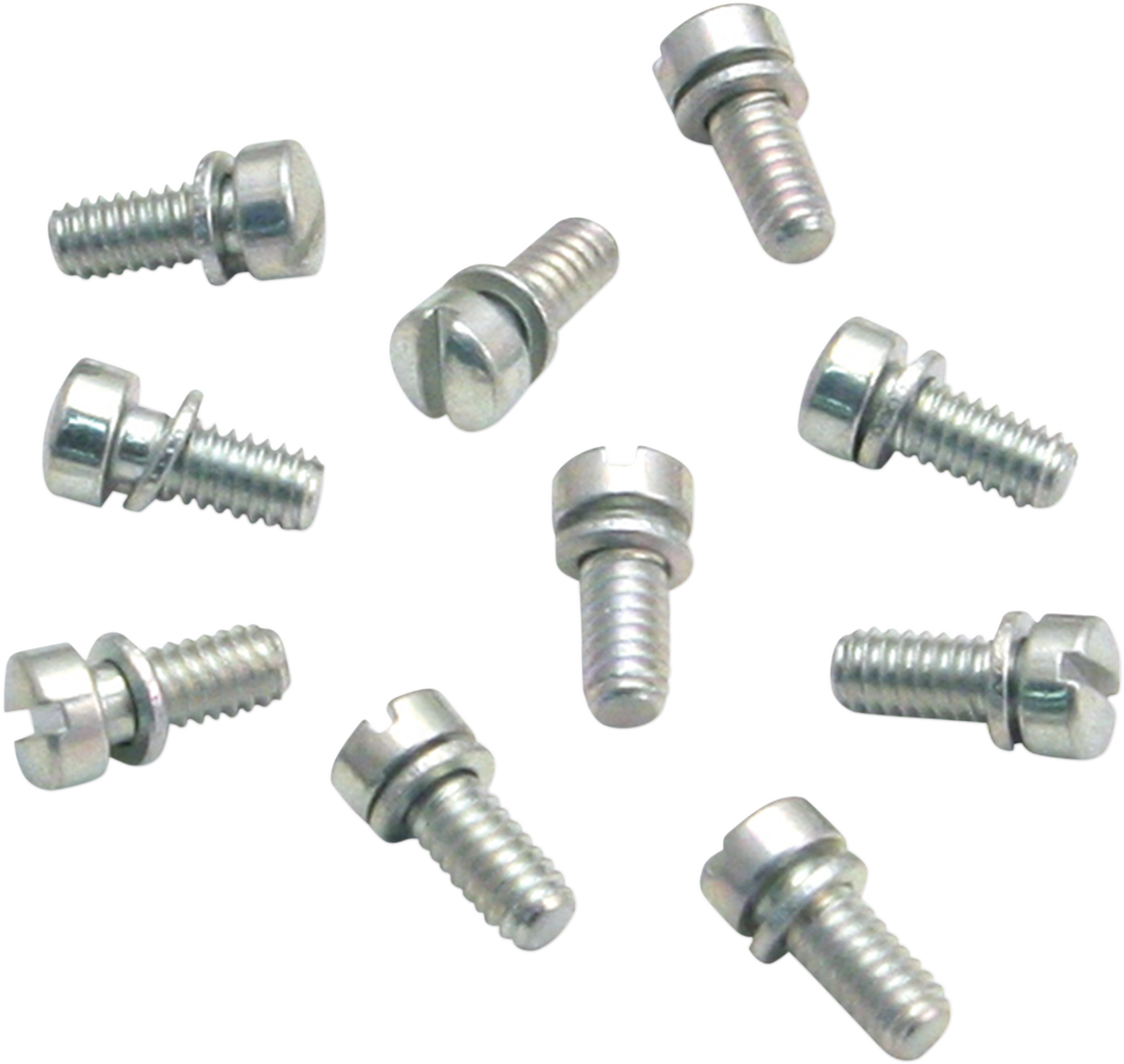 S&S CYCLE Slotted Round Head Screws - 10-Pack