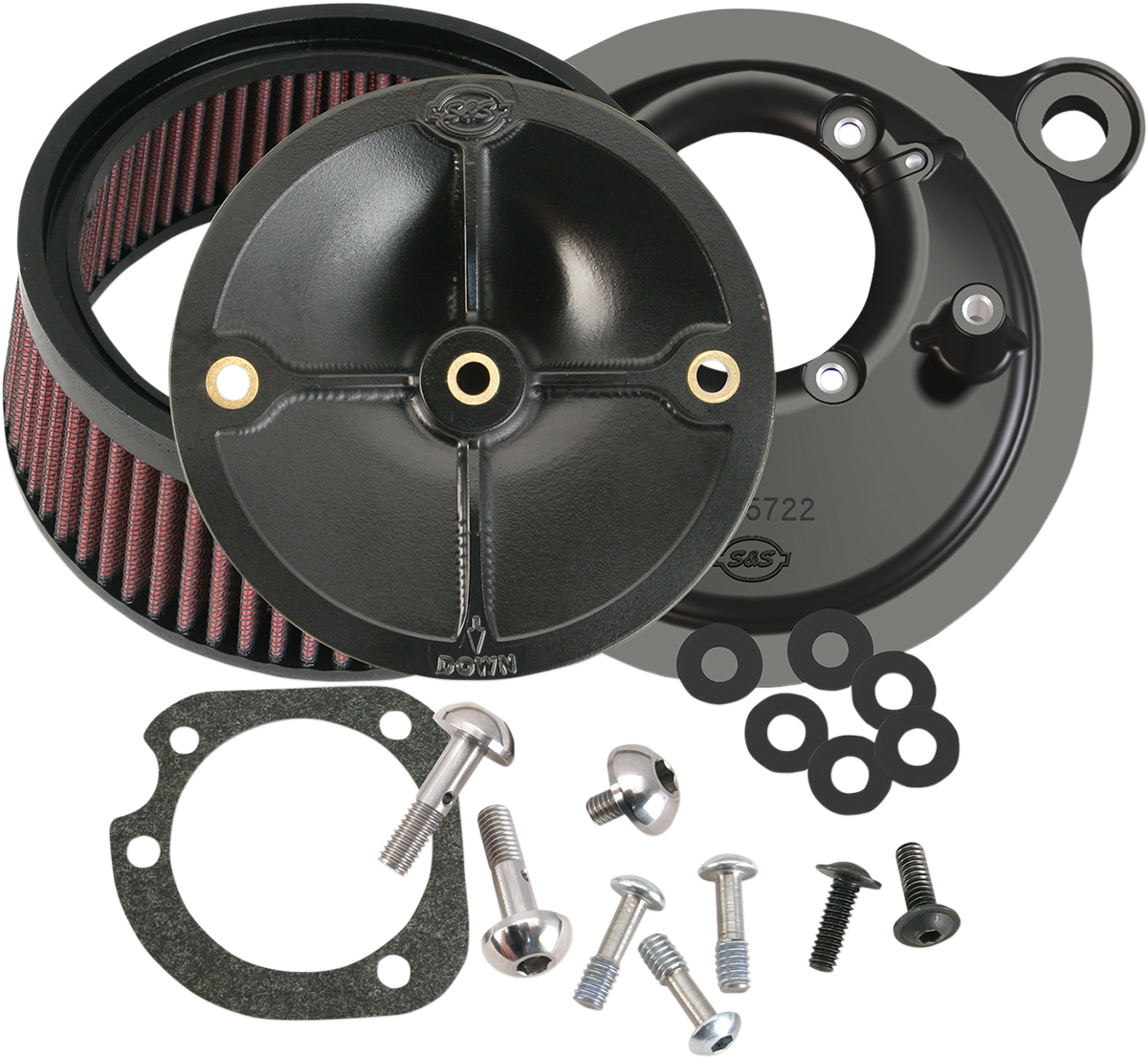 S&S CYCLE Super Stock™ Stealth Air Cleaner Kit - Black
