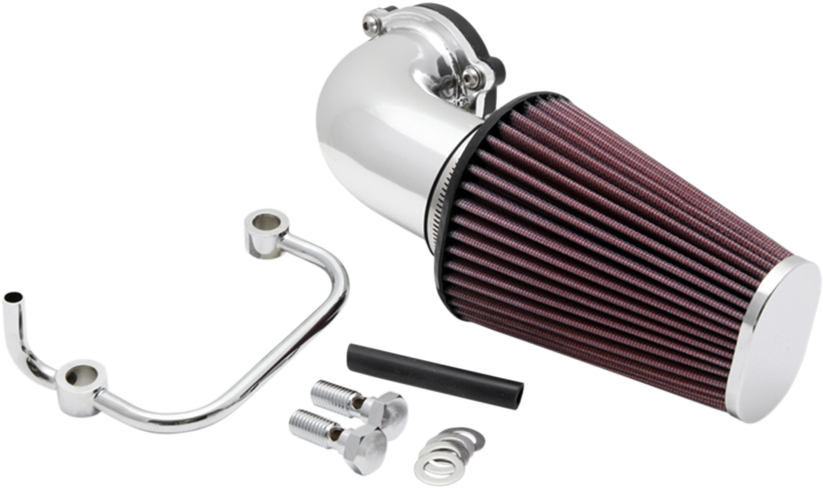 K & N Aircharger® Intake System with Mandrel-Bent Aluminum Intake Tube Kit - Bright Chrome
