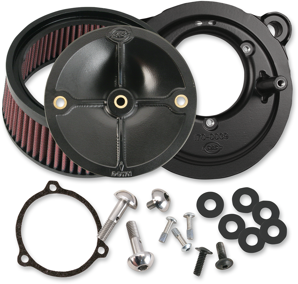 S&S CYCLE Super Stock™ Stealth Air Cleaner Kit - Black
