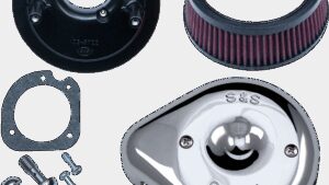 S&S CYCLE Mini Teardrop Stealth Air Cleaner Kit - Chrome