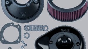 S&S CYCLE Mini Teardrop Stealth Air Cleaner Kit - Gloss Black