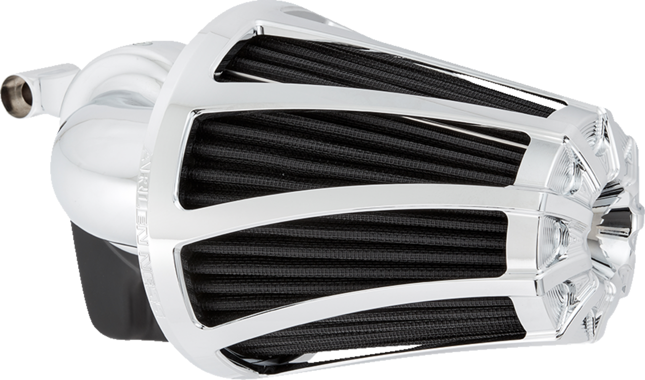 ROUGH CRAFTS Finned Air Cleaner - Chrome - Image 2