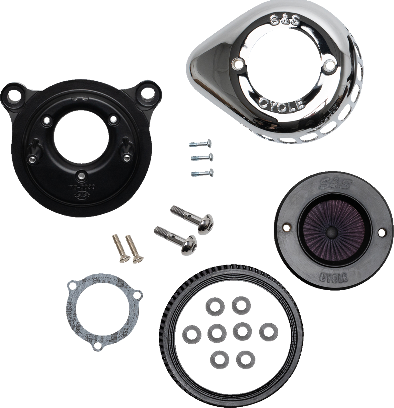 DRAG SPECIALTIES "Bob" Retro-Style Air Cleaner Kit - Black - Image 2