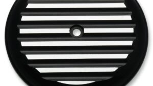 JOKER MACHINE VT Air Cleaner Cover - Finned - Black/Silver