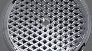 COVINGTONS Air Cleaner Cover Insert - Diamondback - Chrome