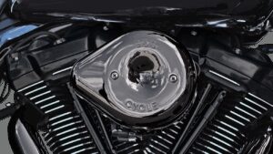 S&S CYCLE Stealth Teardrop Air Cleaner Cover - M8 - Lava Chrome